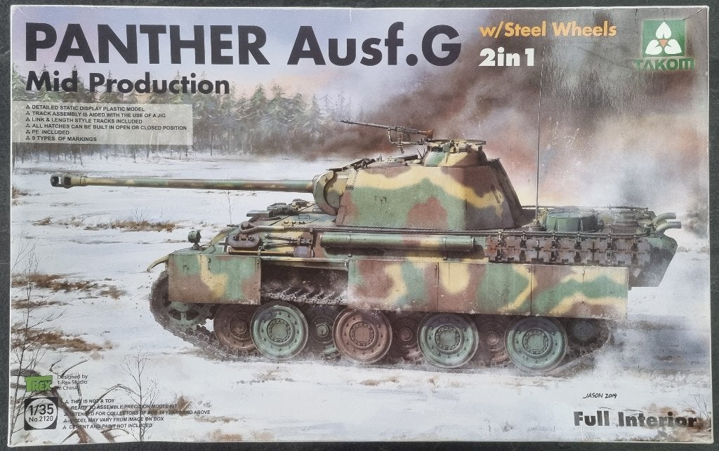 Takom 1:35 #2120 WWII German Panther Ausf.G Mid. interior, Overige merken, Tank, 1:32 tot 1:50, Nieuw