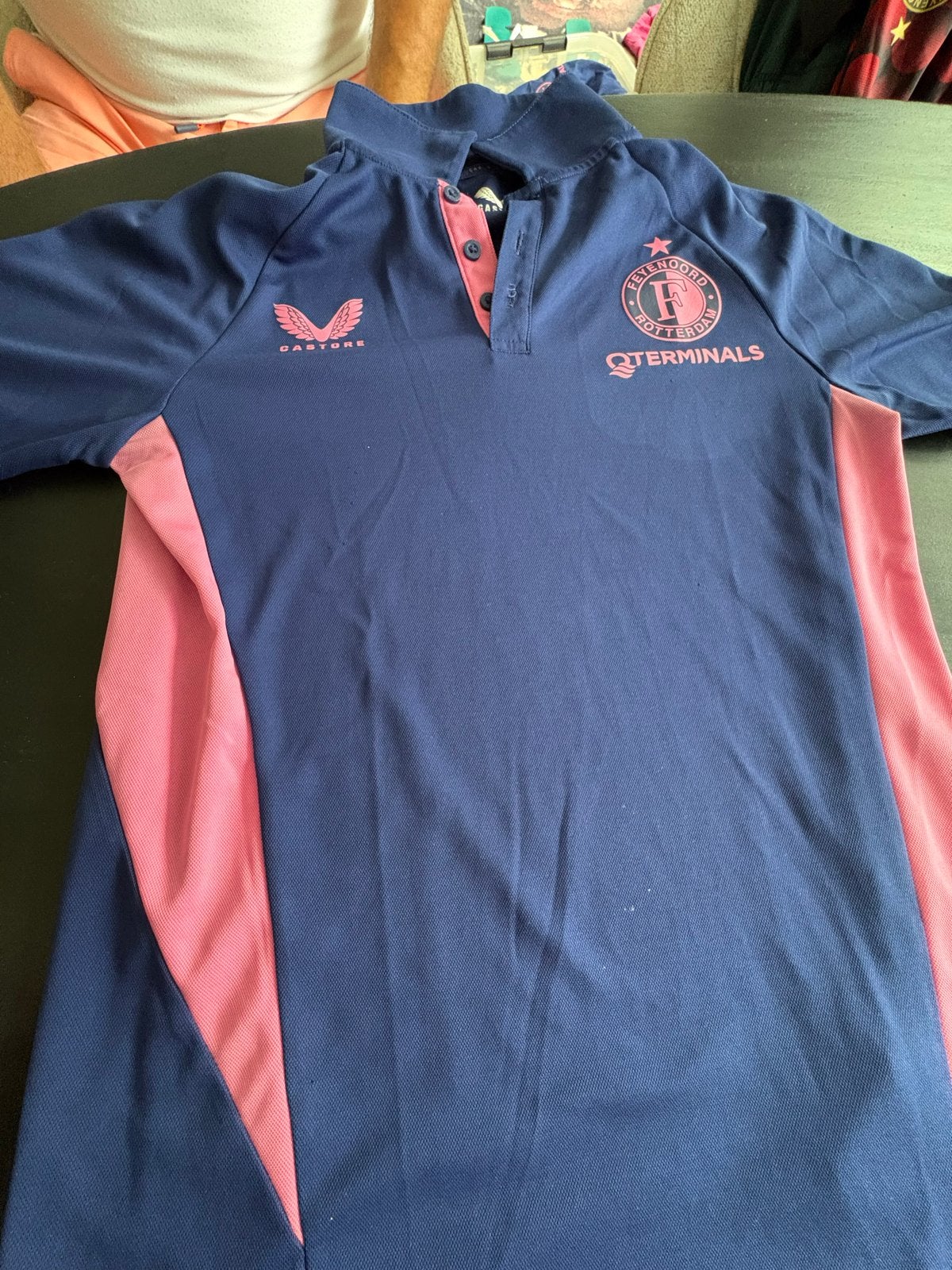 Feyenoord Castore Trainingsshirt Dames - Maat XS, Blauw, Ophalen of Verzenden, Maat 34 (XS) of kleiner, Fitness of Aerobics