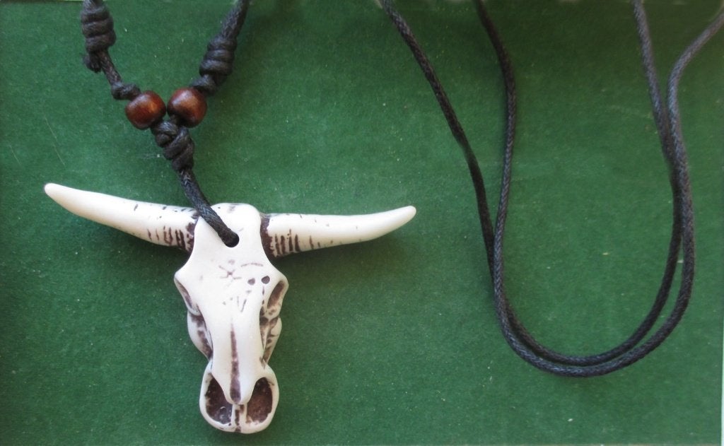 Halsketting Bull’s Head Bone Been 269., Ophalen of Verzenden, Nieuw, Overige materialen, Met hanger