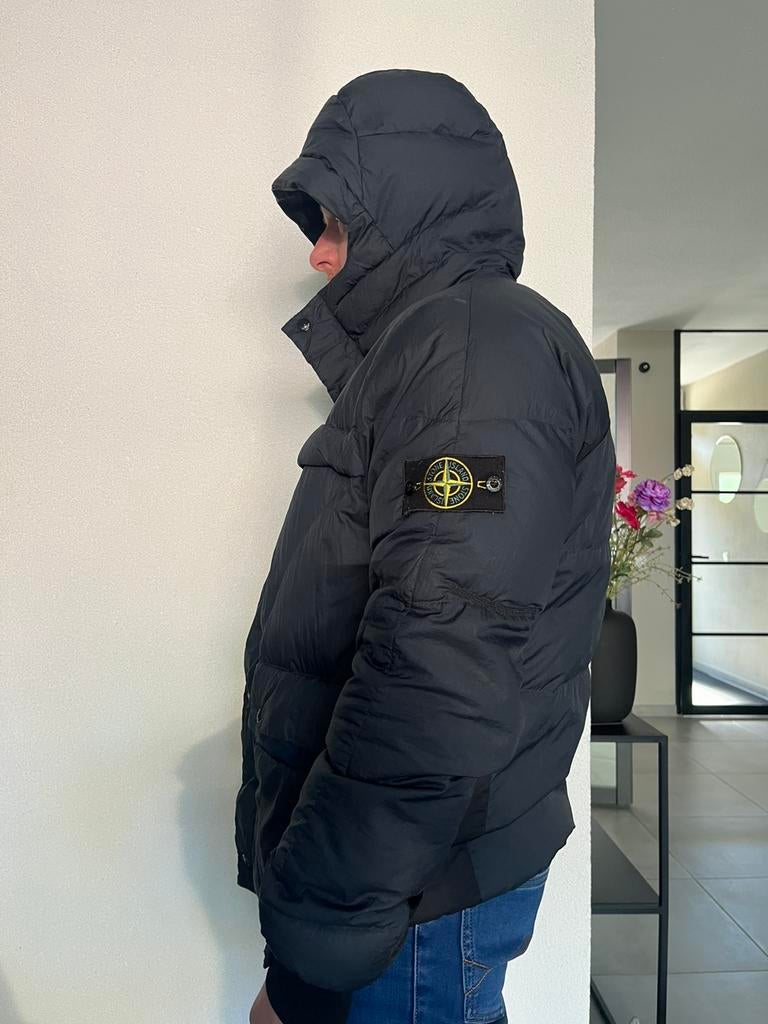 Stone Island jas - origineel - blauw/zwart - XXL, Ophalen of Verzenden, Gedragen, Maat 56/58 (XL), Blauw