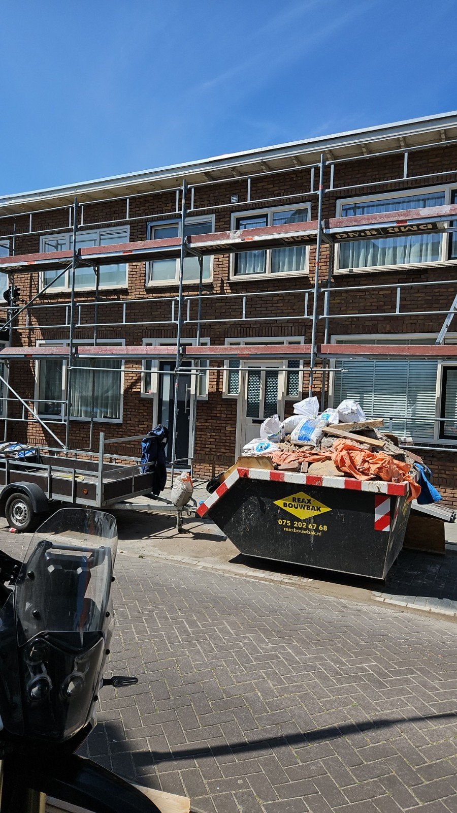 Te koop layher gevel steiger 110m2 staal, Ophalen, Rolsteiger of Kamersteiger, 5 meter of hoger