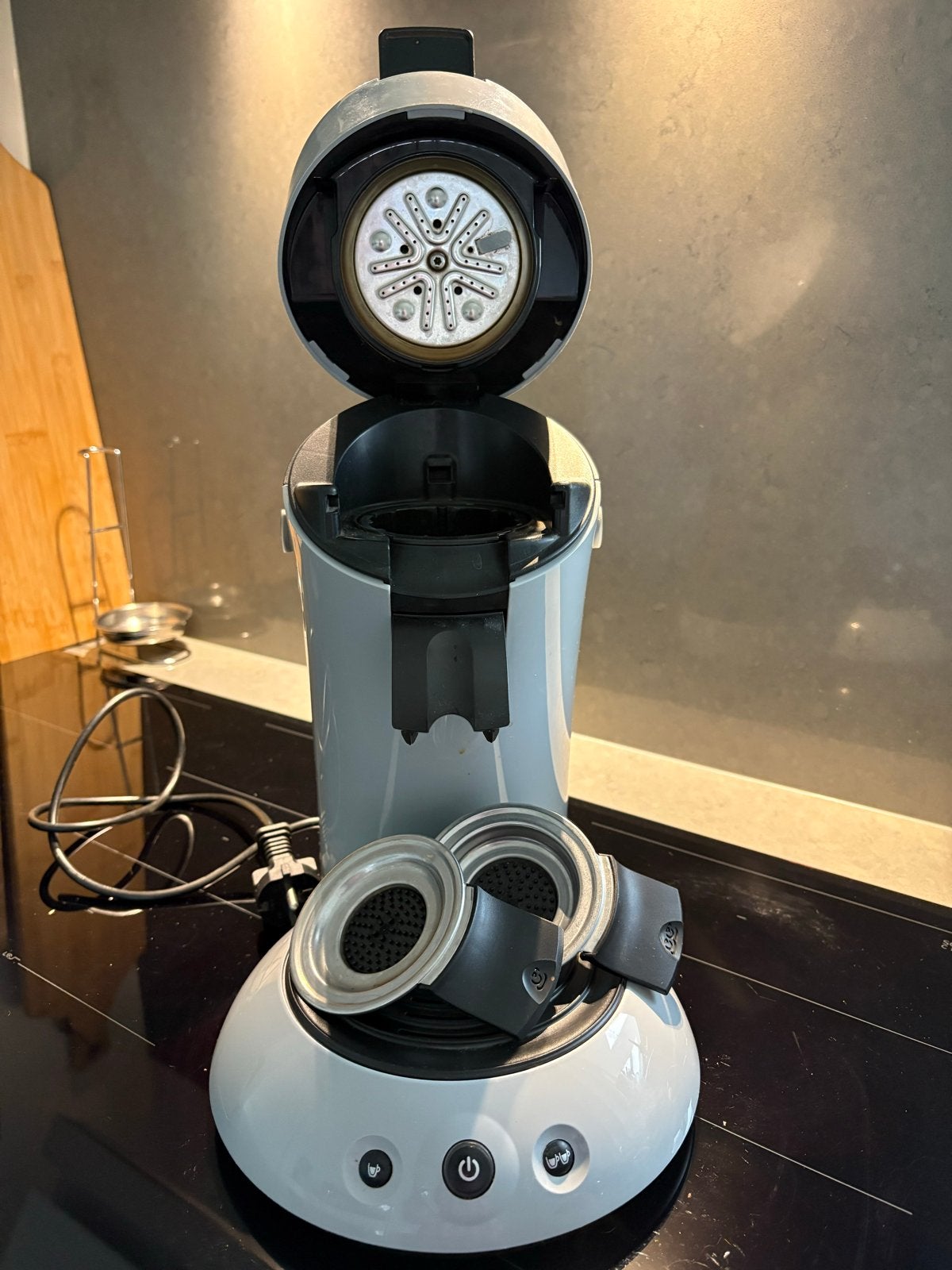 Lichtgrijze Senseo, Koffiepads en cups, Koffiemachine, Ophalen of Verzenden, Zo goed als nieuw