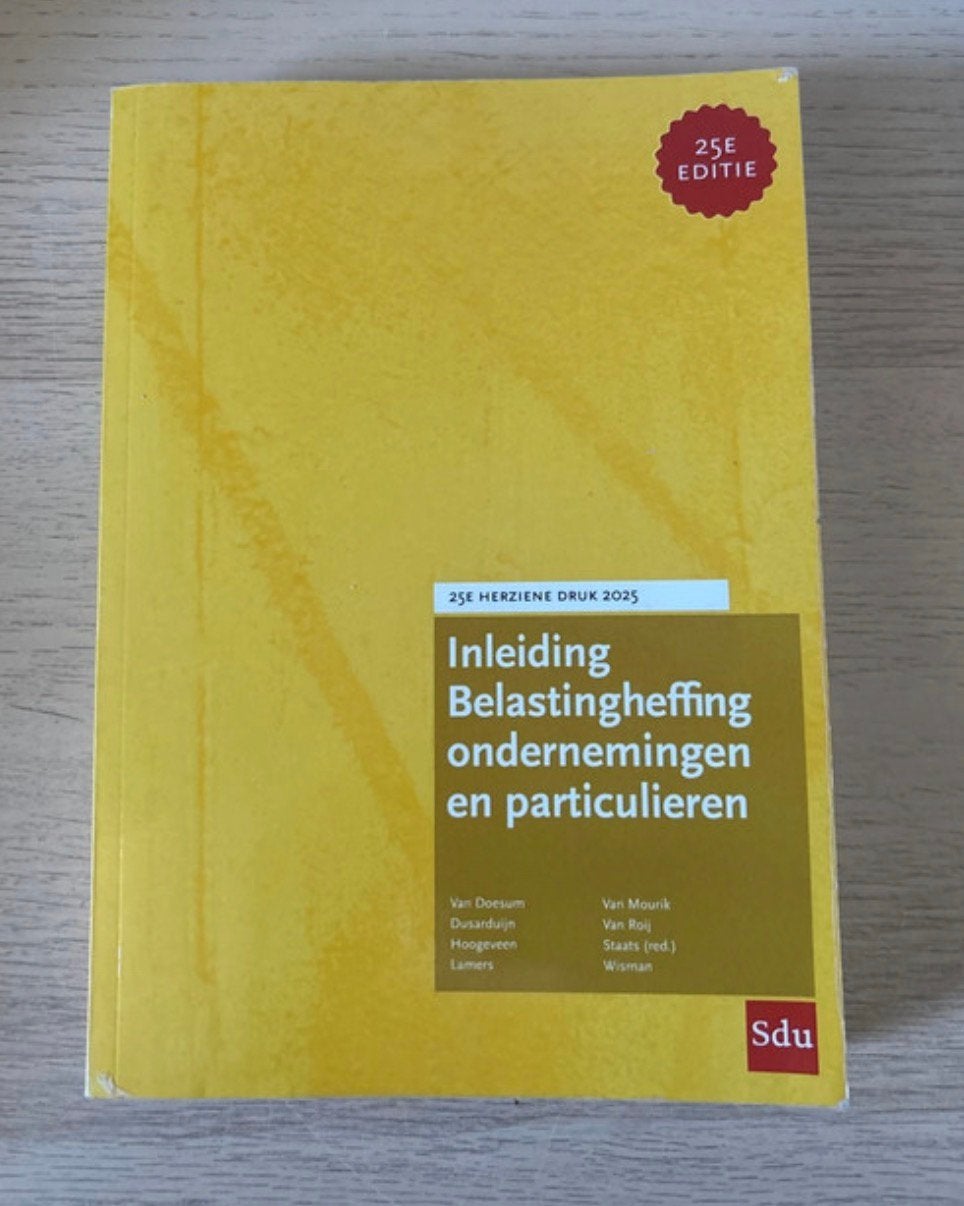 Inleiding Belastingheffing ondernemingen en particulieren, Ophalen of Verzenden, Alpha, Gelezen, WO