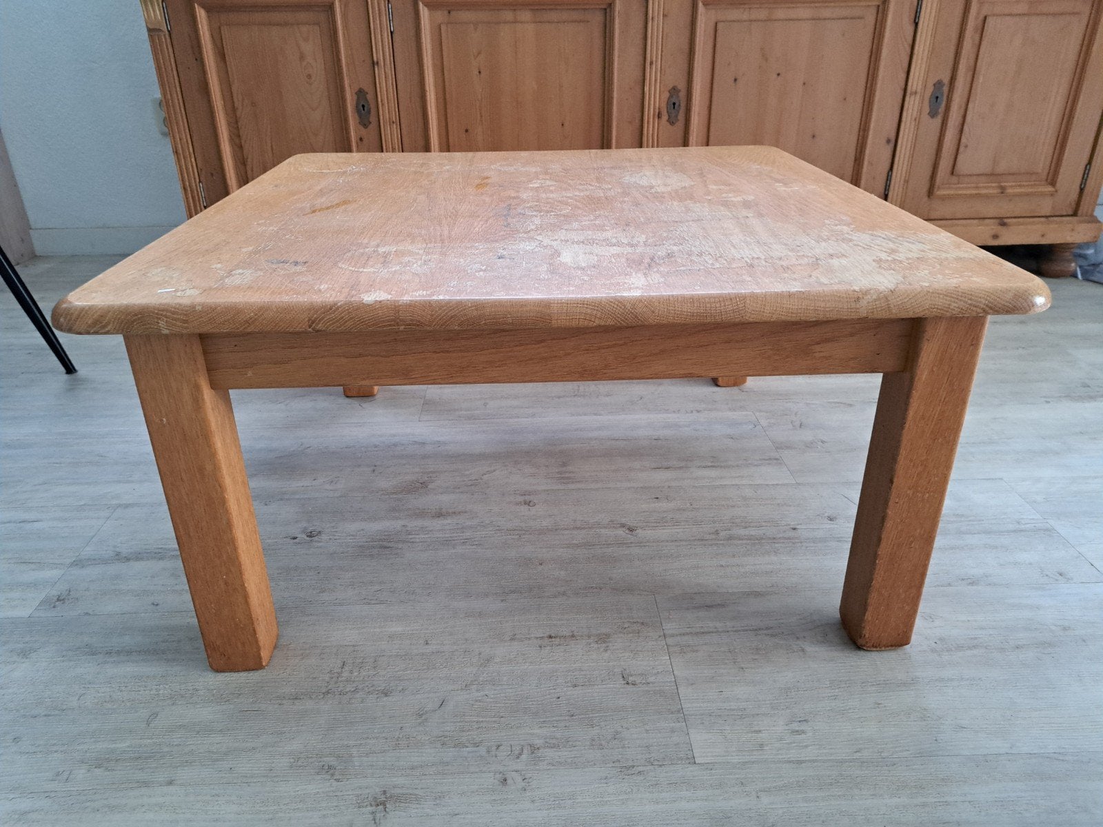 Houten salontafel, Ophalen, Gebruikt, 50 tot 100 cm, Vierkant