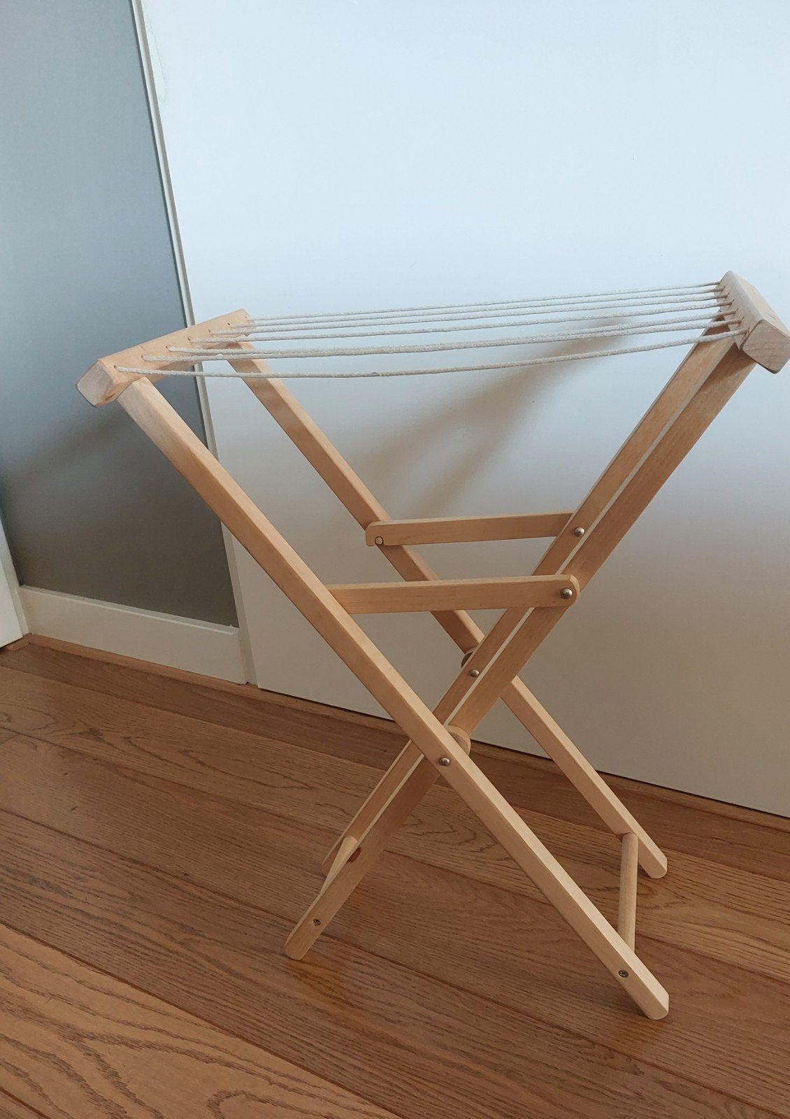 Houten droogrekje voor poppenkleertjes, Ophalen, Gebruikt, Jongen of Meisje
