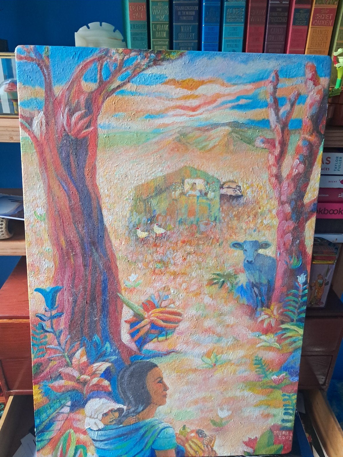 Sprookjesachtig schilderij van Merel Visser, Antiek en Kunst, Ophalen of Verzenden