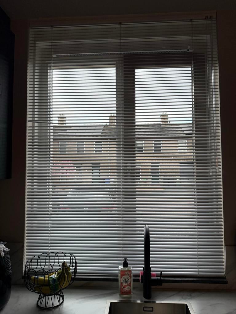 Witte Luxaflex 120x163 cm - Gratis afhalen!, Ophalen, Gebruikt, 100 tot 150 cm, Wit