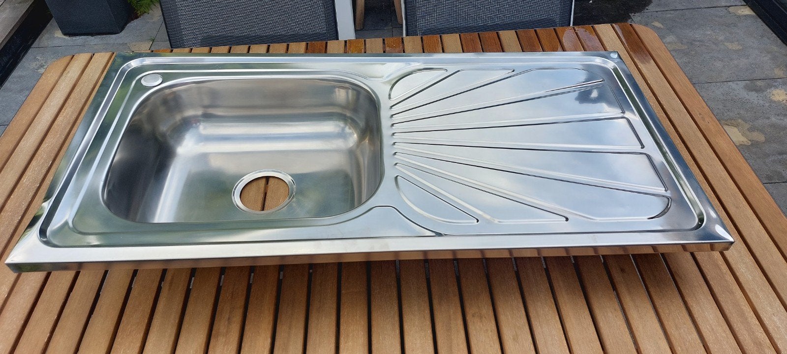 RVS aanrechtblad 100/50cm, campingkeuken, buitenkeuken, Caravans en Kamperen, Kampeeraccessoires, Ophalen, Nieuw