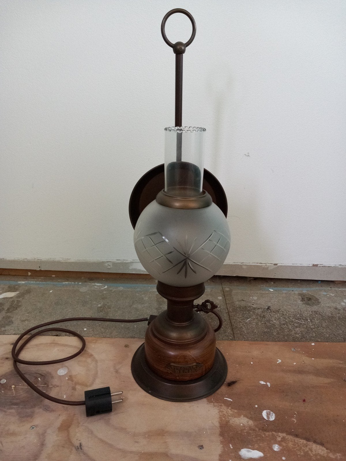 Ouderwetse lamp, Ophalen