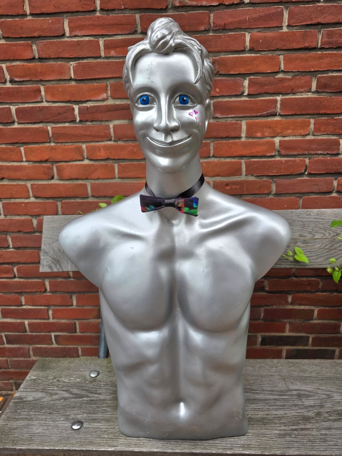 Zilveren Mannequin Buste met Vlinderdas, Ophalen, Huis en Inrichting