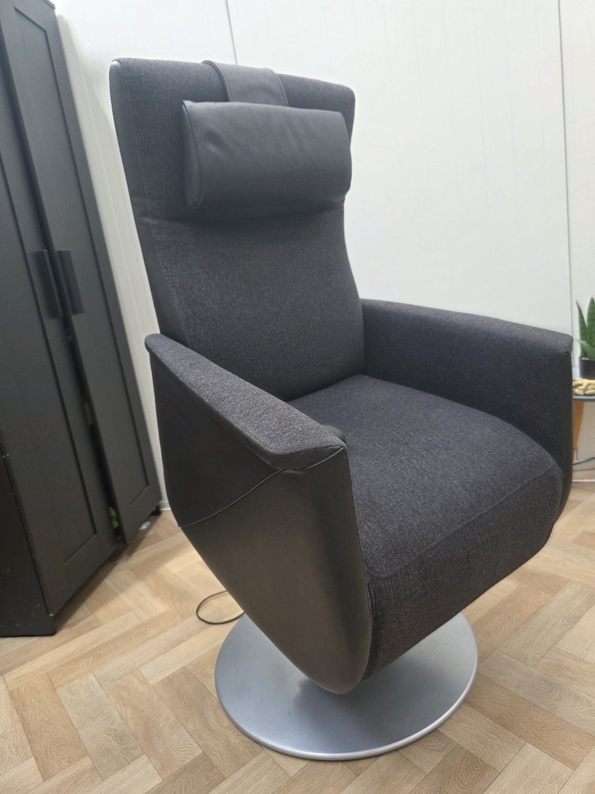 Prominent relaxfauteuil sta op functie, Ophalen of Verzenden, Minder dan 75 cm, Leer, 50 tot 75 cm
