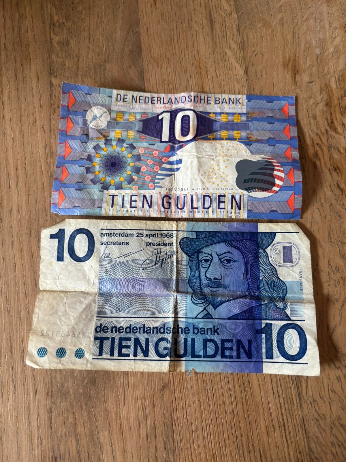 2 Nederlandse 10 gulden bankbiljetten, Postzegels en Munten, Ophalen of Verzenden, 10 gulden