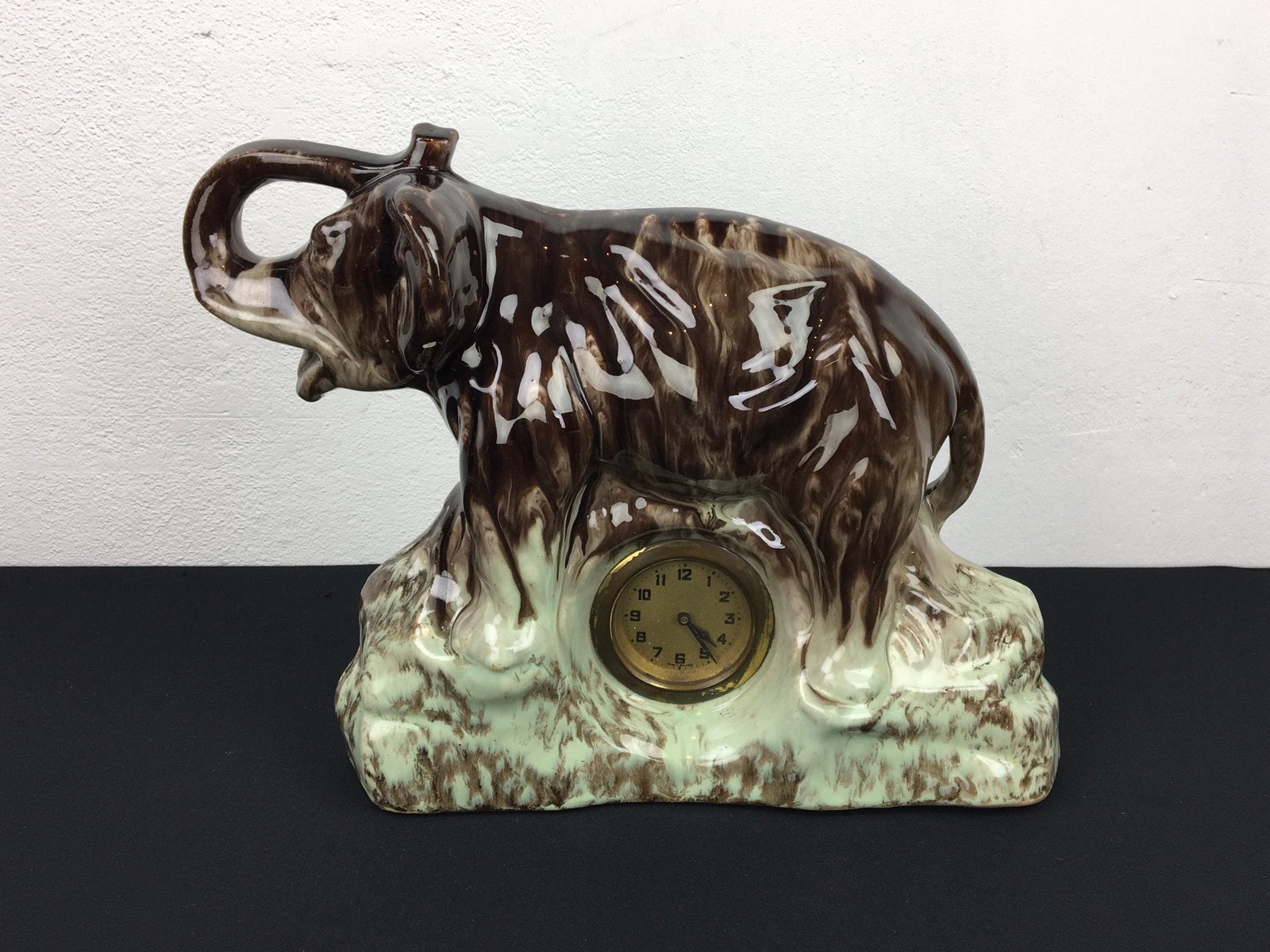 1950s Beeld Olifant met Klok, gemaakt in Porselein, Antiek en Kunst, Ophalen of Verzenden