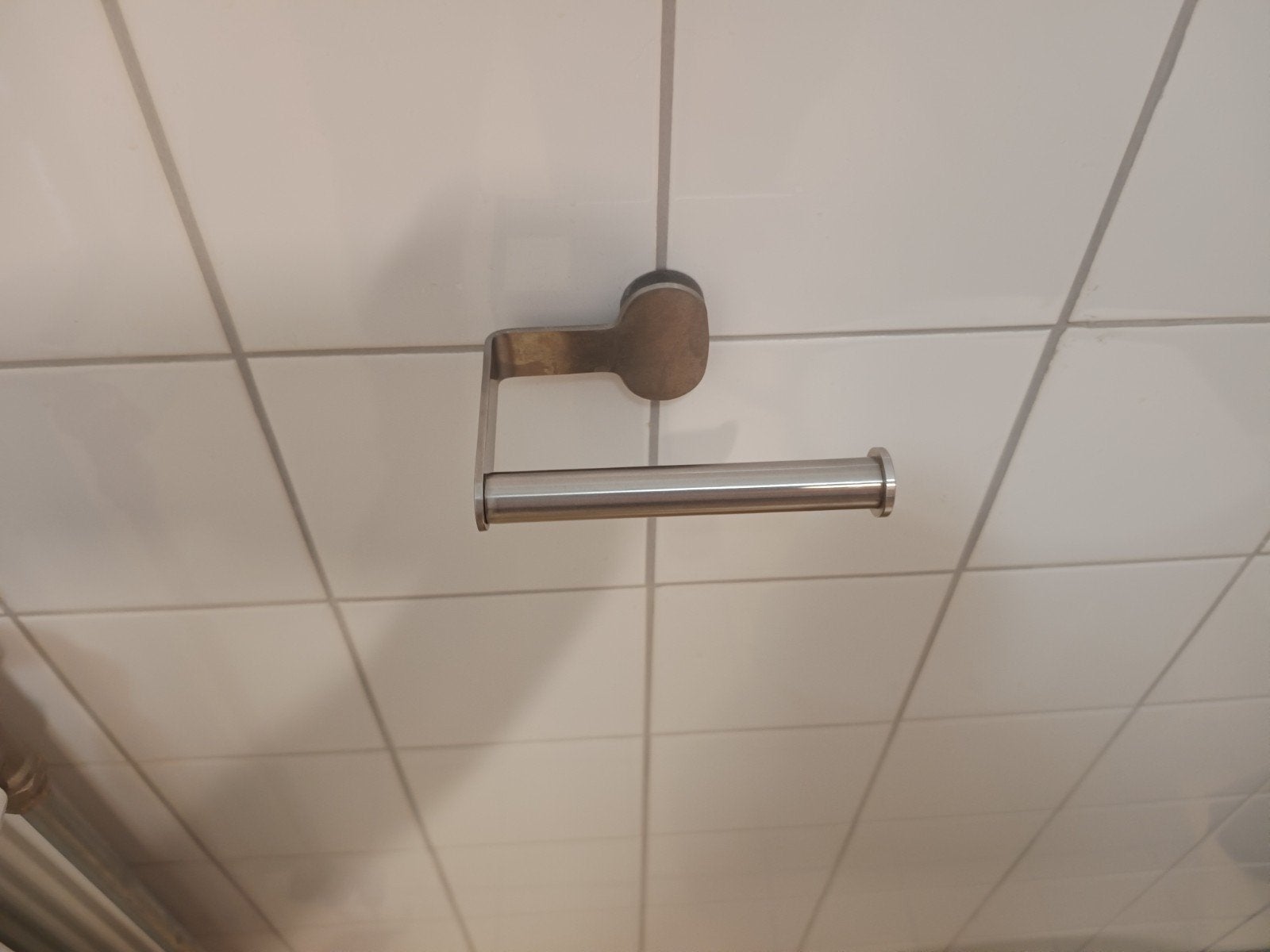 Ikea BROGRUND handdoekhouder en wc rol houder, Gebruikt, Handdoekenrek, Zilver, Ophalen