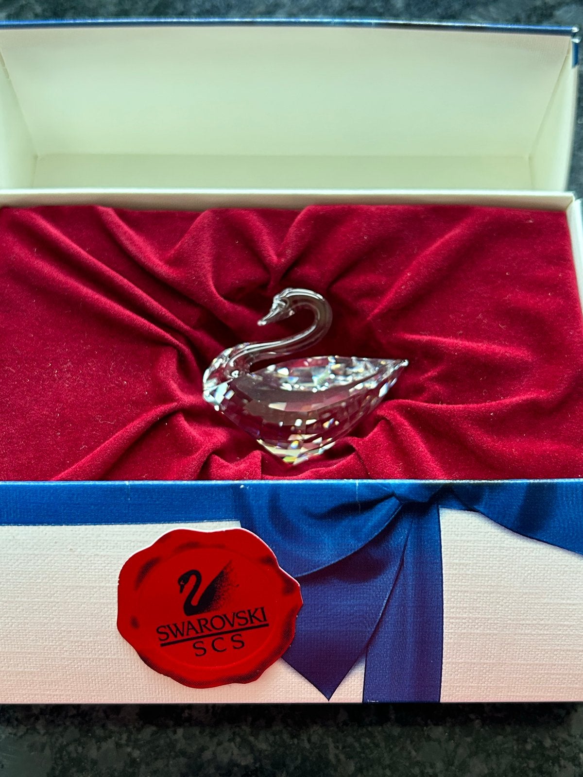 Swarovski Zwaantje - Onbeschadigd in originele doos, Verzamelen, Ophalen of Verzenden, Zo goed als nieuw, Figuurtje