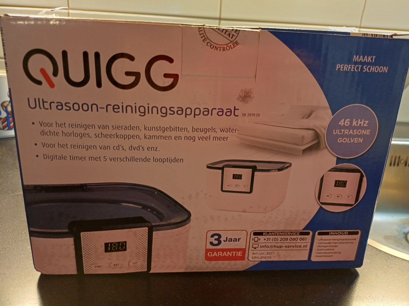 QUIGG Ultrasoon-reinigingsapparaat - Nieuw in doos, Witgoed en Apparatuur, Ophalen of Verzenden, Nieuw
