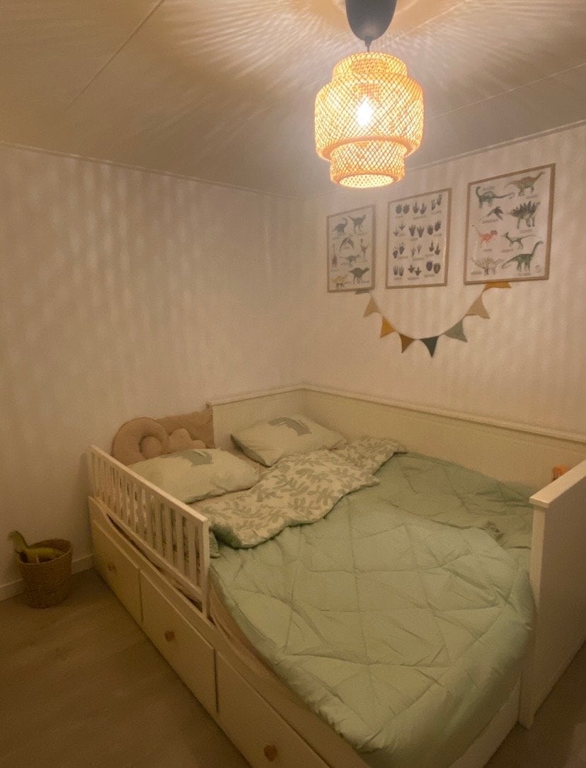 IKEA HEMNES Bed, 3 lades, wit, 80x200 cm, uitvalbeveiliging, Ophalen, Gebruikt, Eenpersoons, Wit