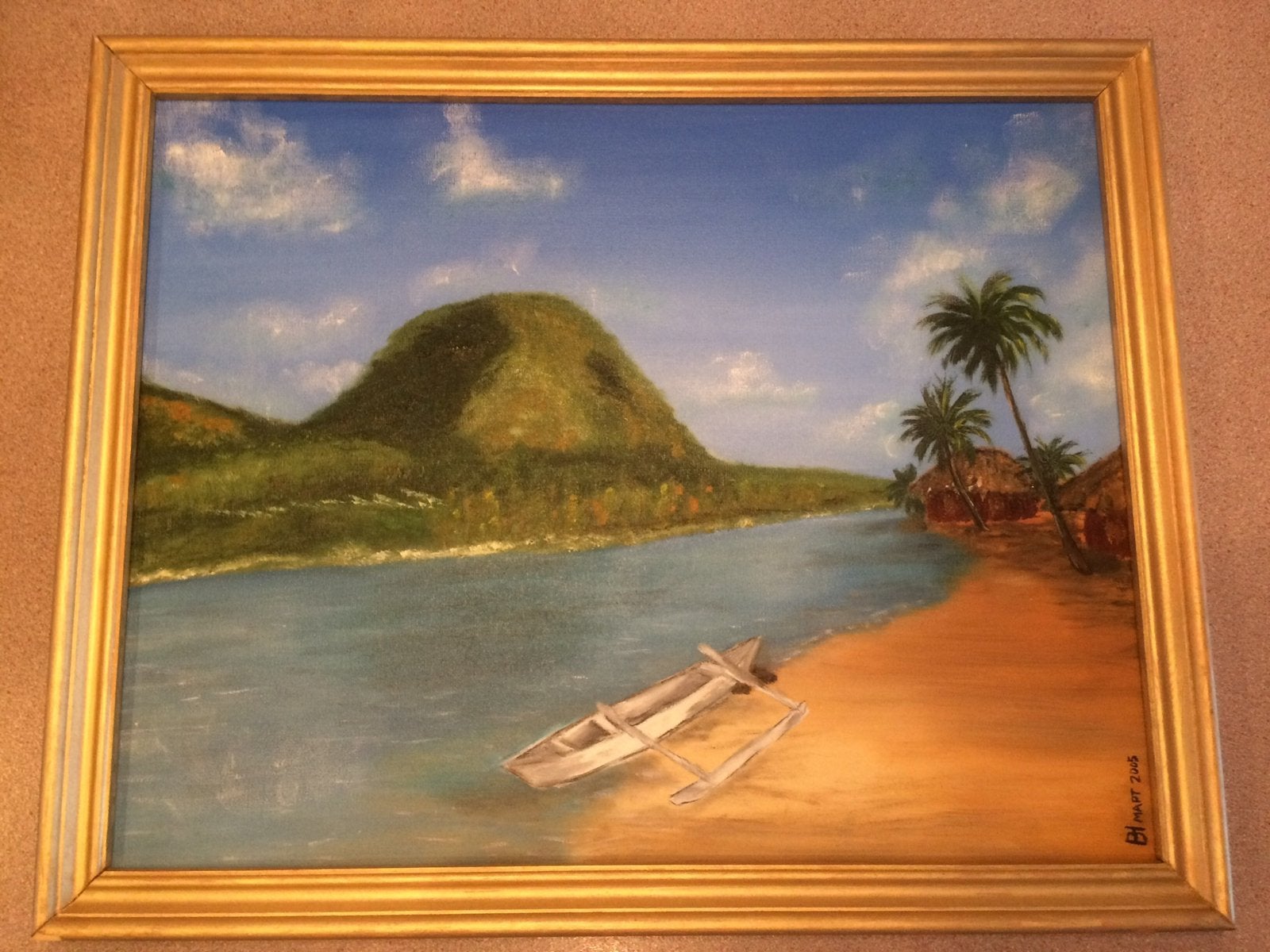 Tahiti, Antiek en Kunst, Kunst | Schilderijen | Klassiek, Ophalen of Verzenden