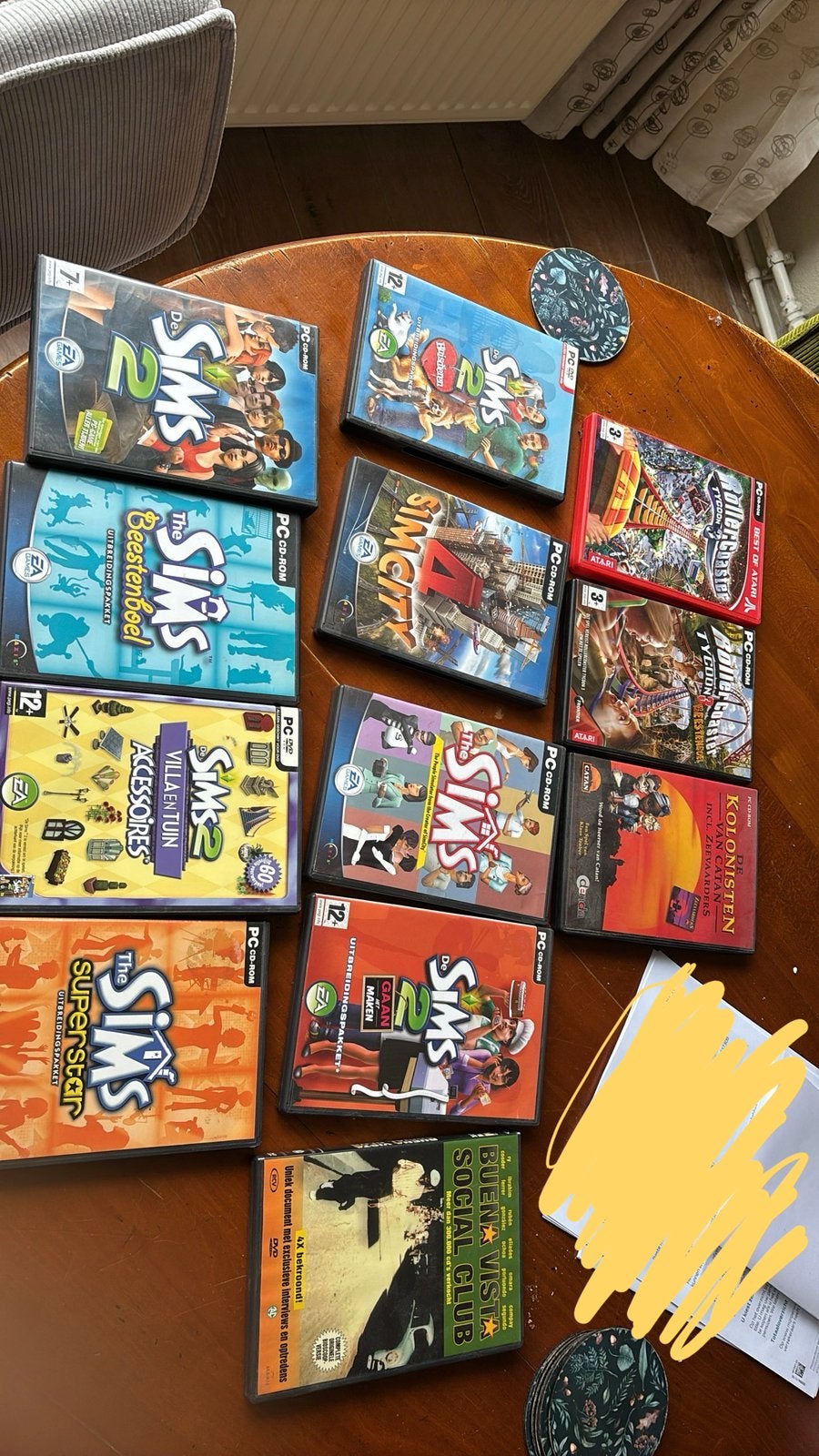 PC Spellen: Rollercoaster Tycoon 3, Sim City 4, The Sims 2, Gebruikt, 1 speler, Ophalen of Verzenden, Vanaf 12 jaar