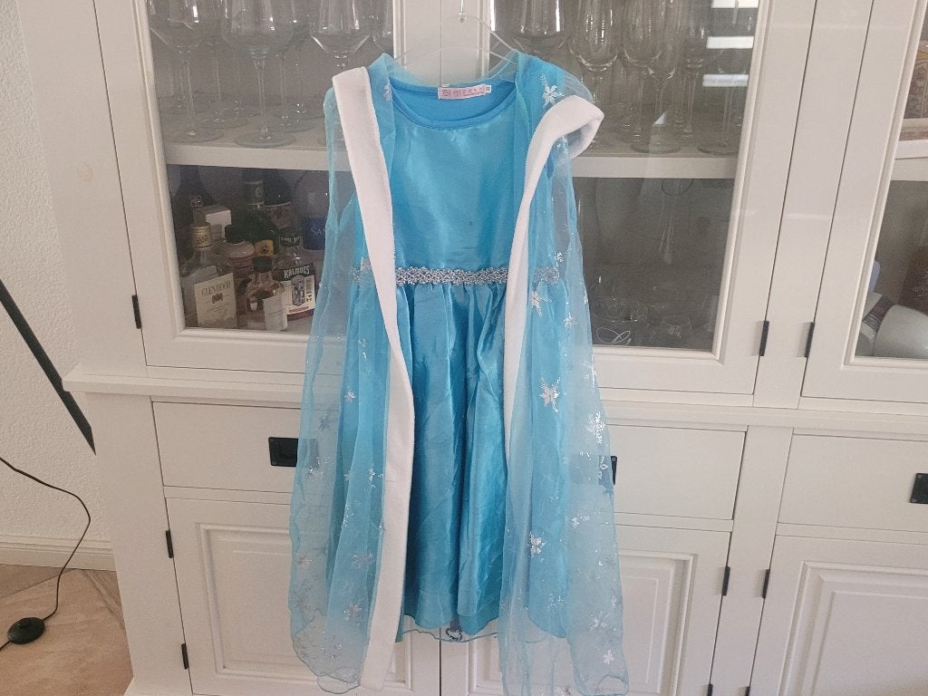 Elsa verkleed jurk met cape, Ophalen, Zo goed als nieuw, Meisje