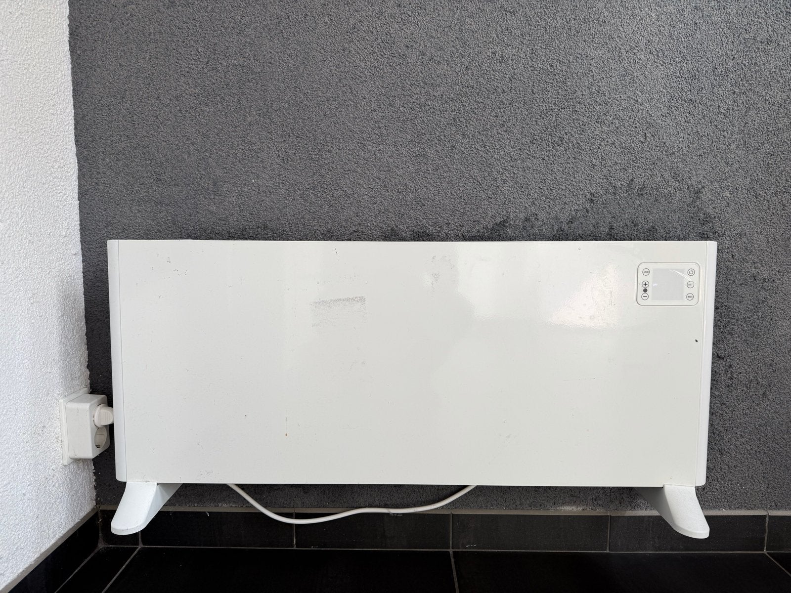 Eurom elektrische kachel 110x47x11cm, Ophalen, 30 tot 80 cm, Gebruikt, Kachel