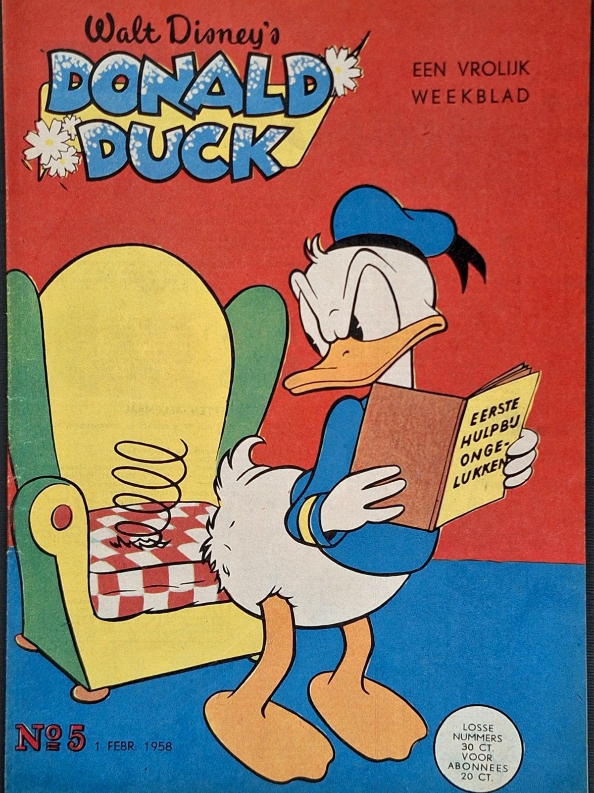 Donald Duck 1958 nr. 5, Eén stripboek, Ophalen of Verzenden, Zo goed als nieuw