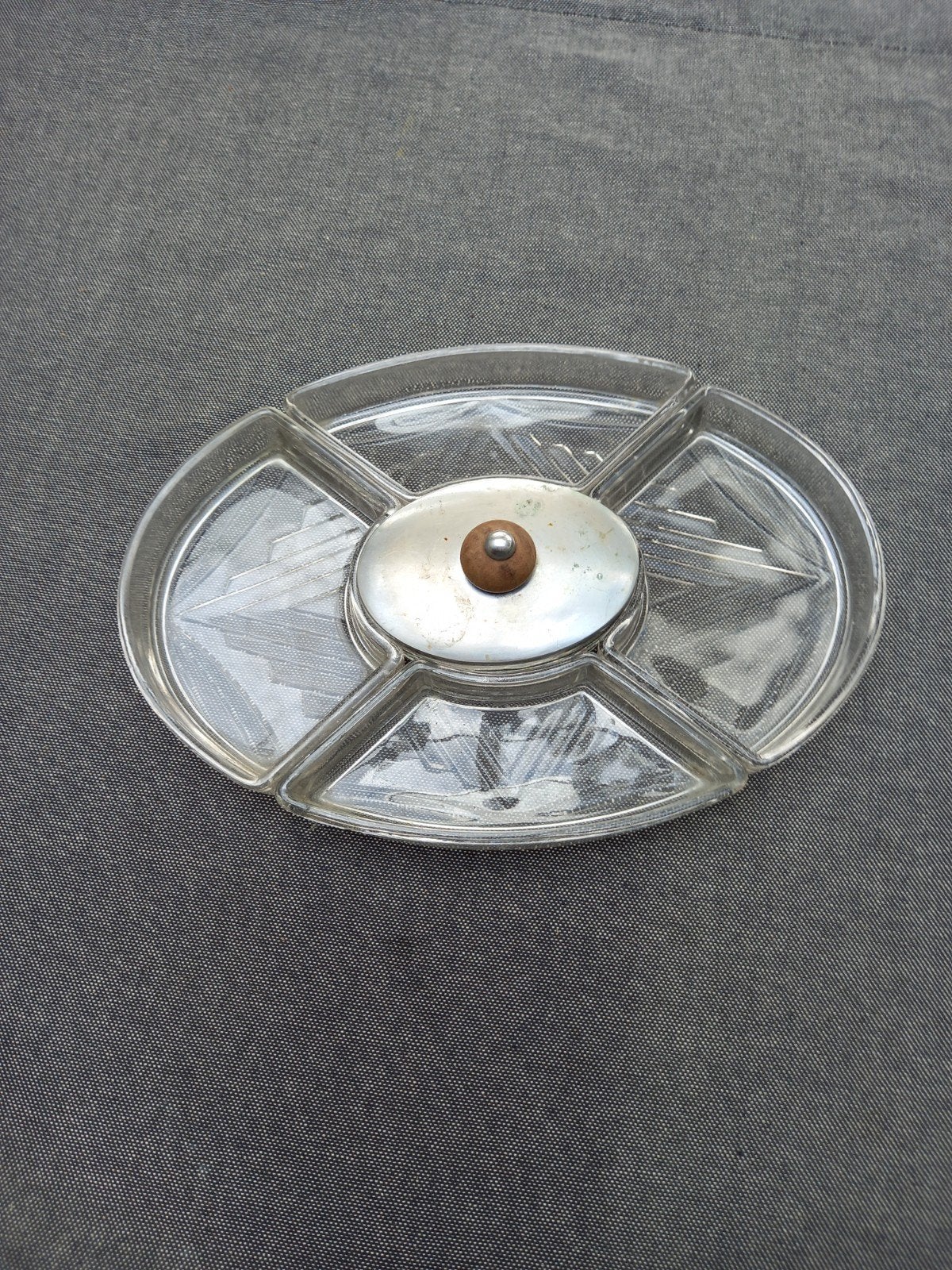 Vintage jaren '50 snackschaaljes set, Art Deco stijl., Antiek en Kunst, Antiek | Servies los, Ophalen of Verzenden