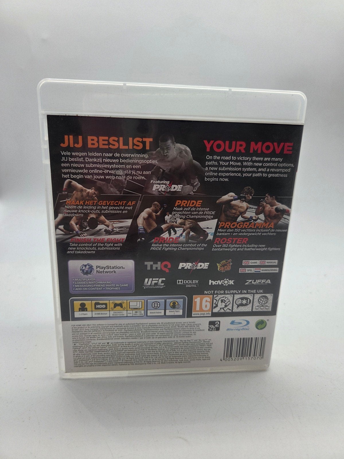 UFC Undisputed 3 PS3 - Vechtgame met Pride-modus, Onbekend, 2 spelers, Ophalen of Verzenden, Zo goed als nieuw
