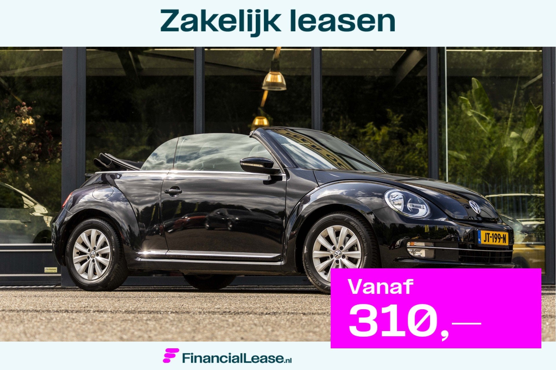 Volkswagen Beetle Cabriolet 1.2 TSI Design BlueMotion, 4 cilinders, Cabriolet, 4 stoelen, Zwart