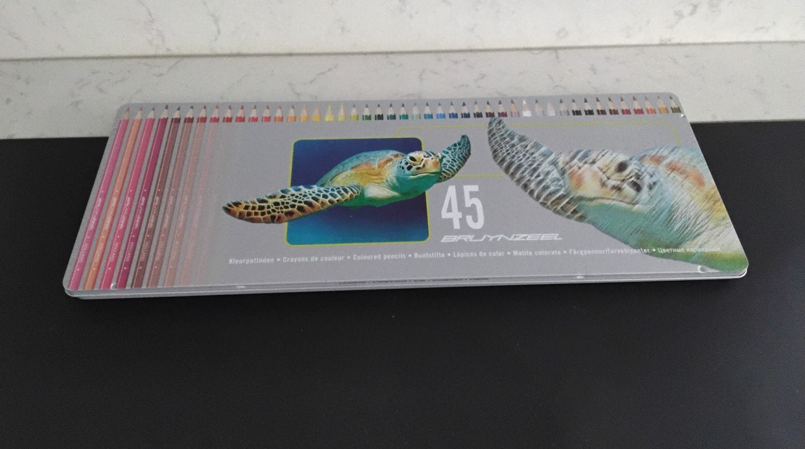 Bruynzeel kleurpotloden in blikken doos - 45 stuks, nieuw, Ophalen of Verzenden, Nieuw, Overige typen