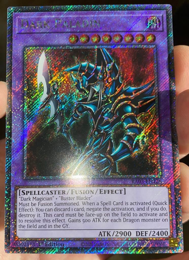 Yu-Gi-Oh! Dark Paladin RA03 1st Edition, Hobby en Vrije tijd, Verzamelkaartspellen | Yu-gi-Oh!, Ophalen of Verzenden, Zo goed als nieuw
