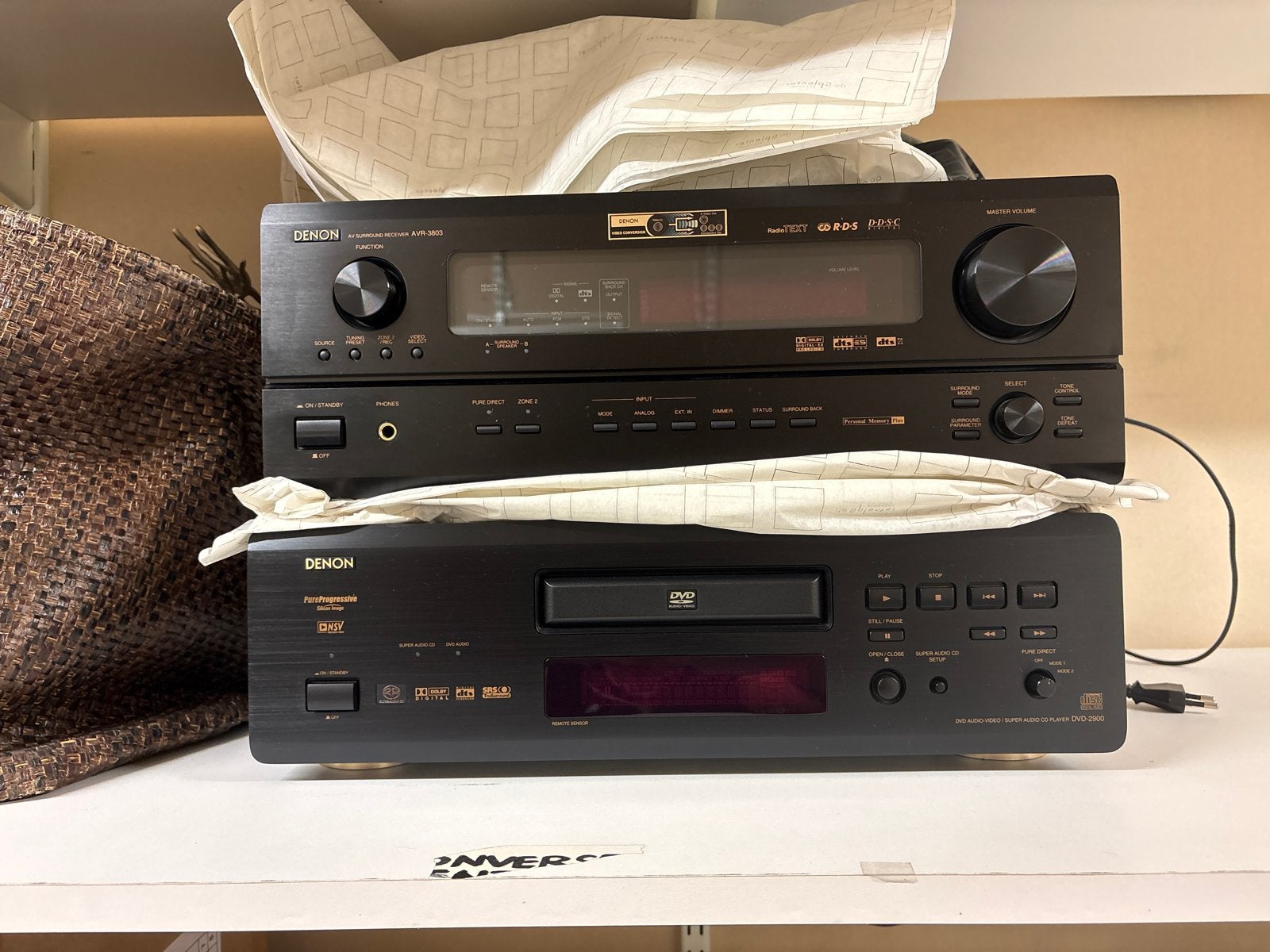 Denon DVD-2800 DVD-speler en Denon AVR-3801 Receiver, Ophalen of Verzenden, Gebruikt, Dvd-speler