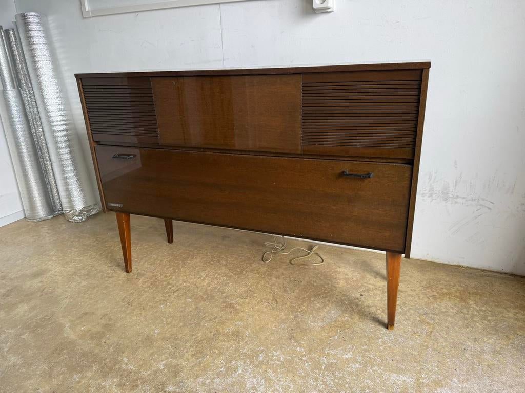 Vintage Philips Radiophone meubel met Platenspeler en Radio, Ophalen, Gebruikt, Platenspeler, Philips