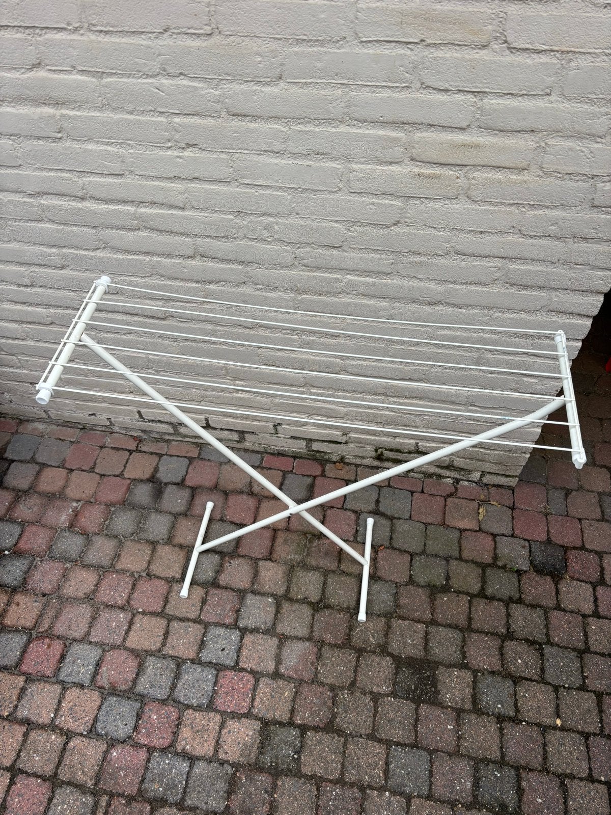 Compact droogrek voor camping of balkon - H83xB32xL90,5cm, Tuin en Terras, Droogmolens en Wasrekken, Ophalen, Gebruikt, Wasrek