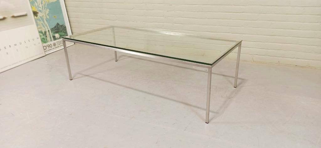 Vintage Postmodern Chroom En Glas Salontafel, Ophalen, Tweedehands, Tweedehands, Glas