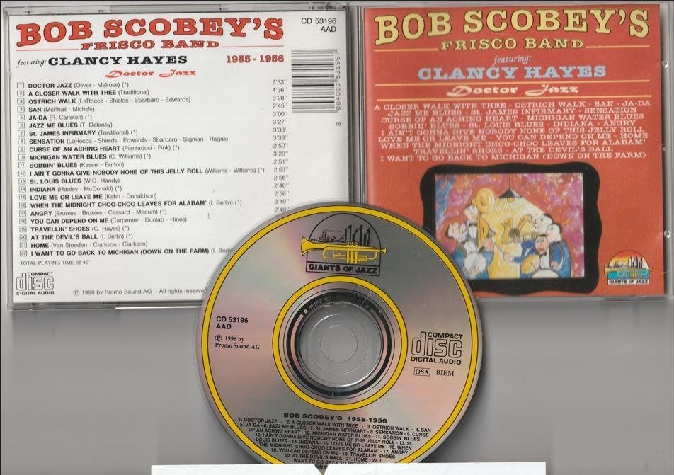 Bob Scobey's Frisco Band Feat. Clancy James - Doctor Jazz, Cd's en Dvd's, Ophalen of Verzenden, Zo goed als nieuw, Jazz, Verzamelalbum