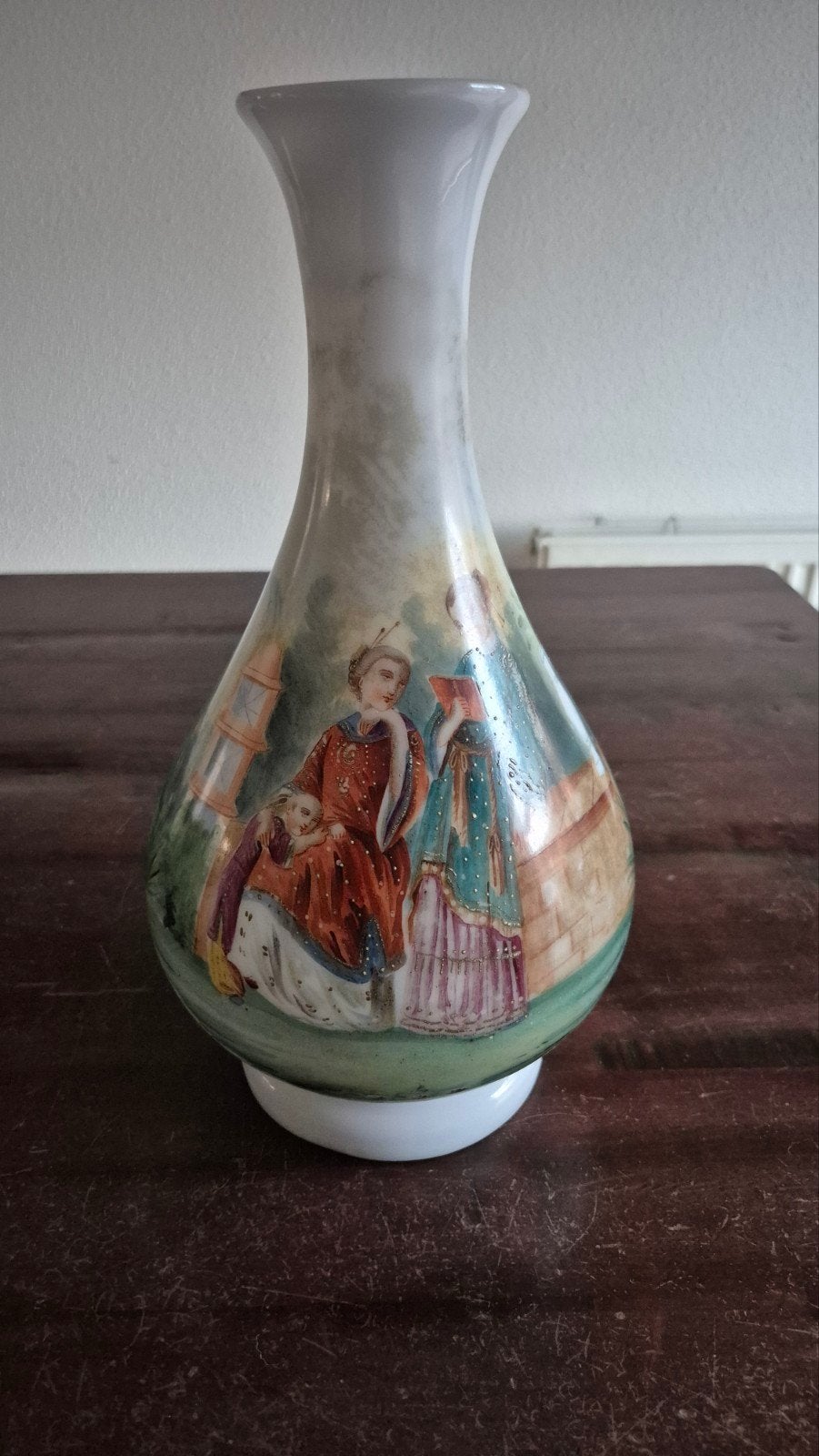 Mooie vintage handgeschilderde lamp kap, Ophalen
