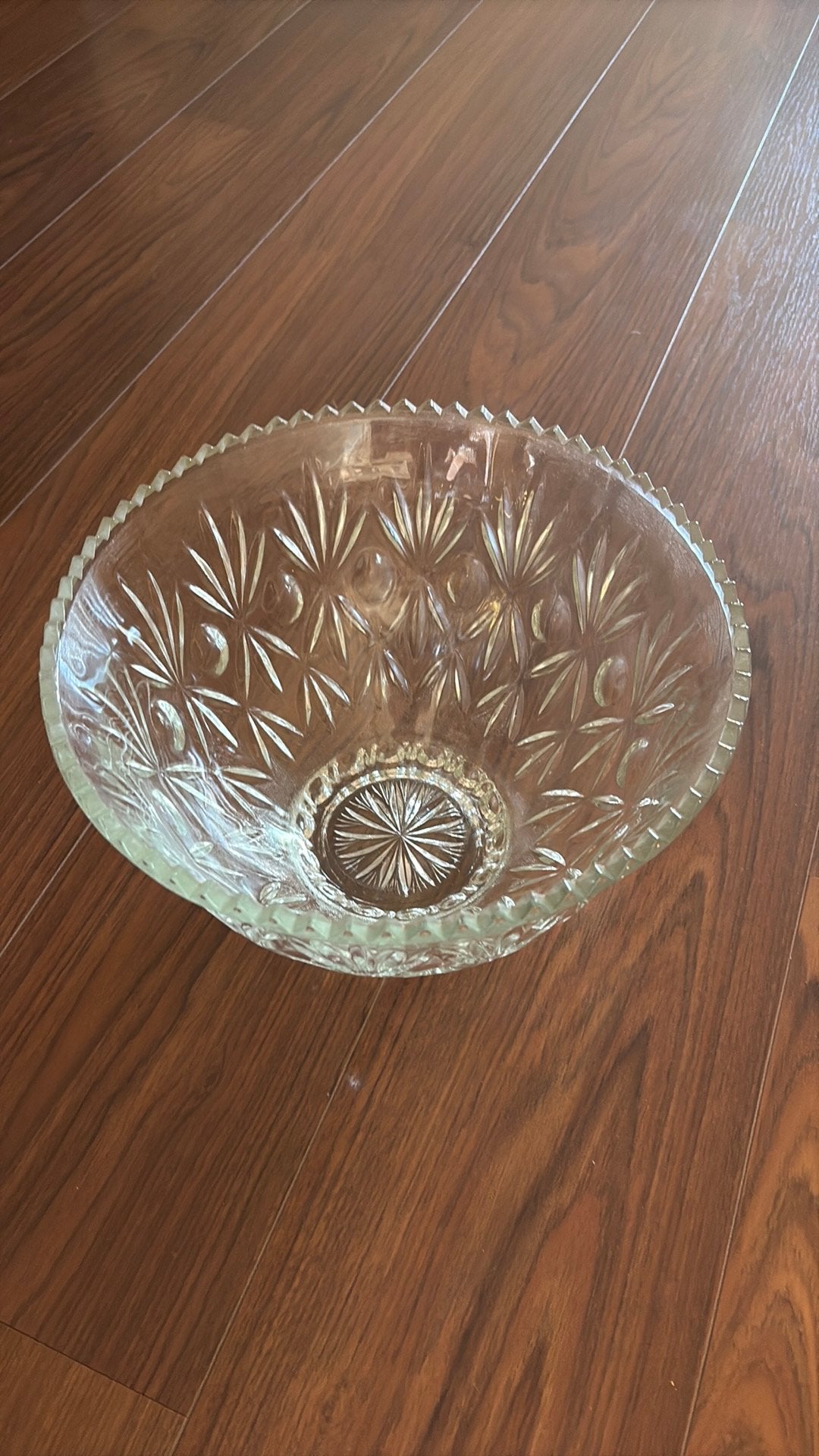 Vintage glazen punch of salade kom, Ophalen