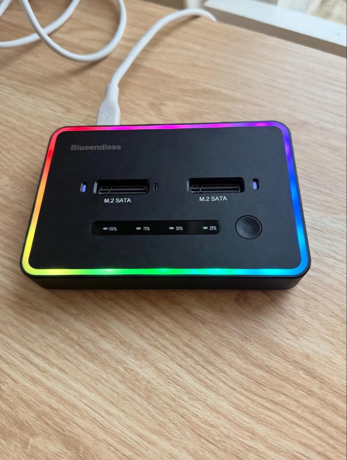 Blueendless Dual M.2 SSD Docking Station - Clone Functie, Server, Ophalen of Verzenden, Zo goed als nieuw, Extern
