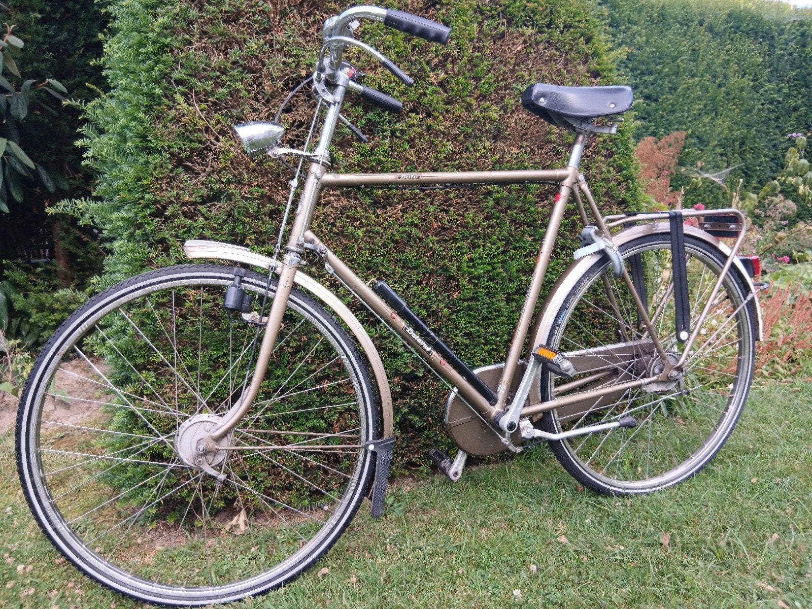 Batavus herenfiets, goudkleurig, 3 versnellingen, Fietsen en Brommers, Fietsen | Heren | Herenfietsen, Ophalen, Gebruikt, Versnellingen
