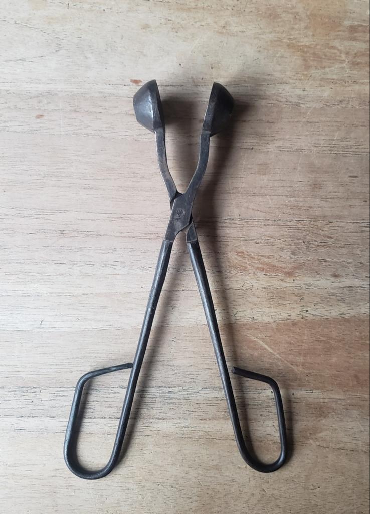 Antieke ijzeren krultang / papillottang, Antiek en Kunst, Antiek | Gereedschap en Instrumenten, Ophalen of Verzenden