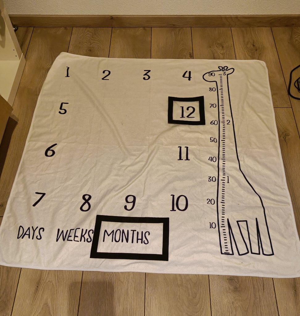 Mijlpaaldeken - Milestone - Mijlpaal deken - Baby deken, Ophalen of Verzenden, Zo goed als nieuw