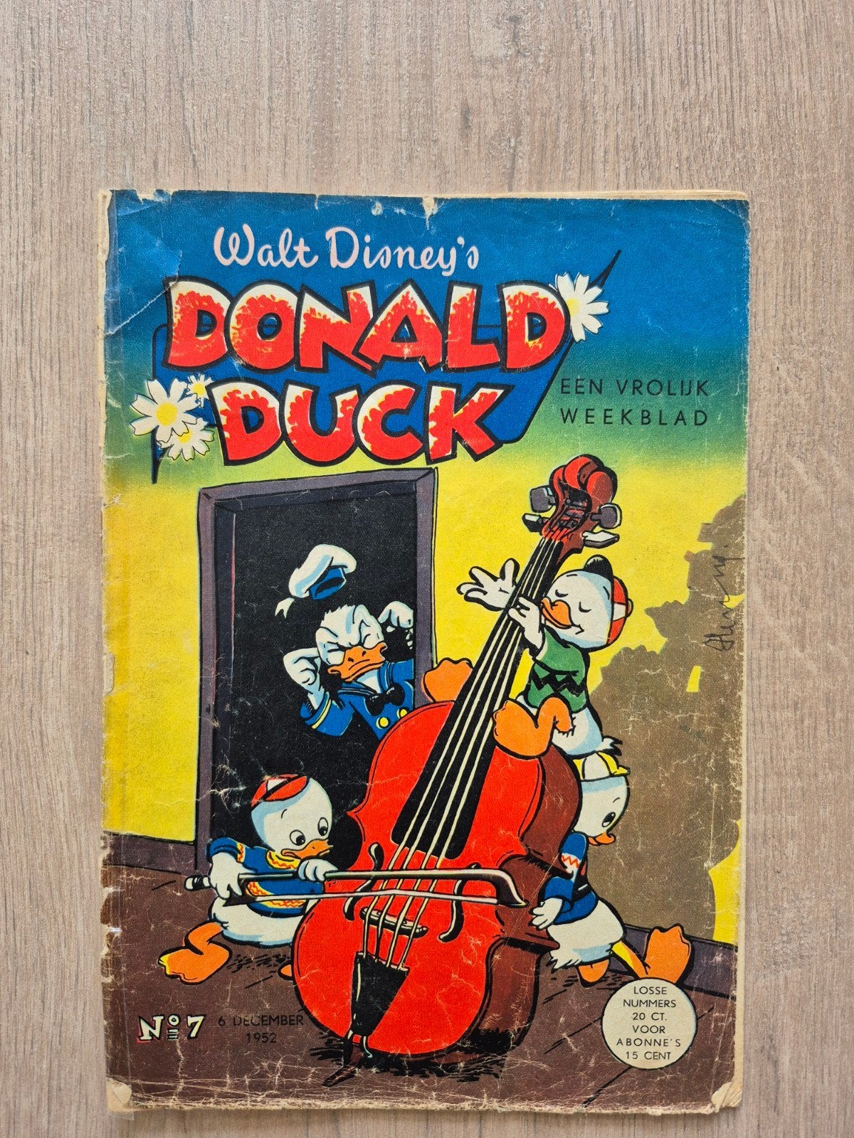 Donald Duck 1952 nummer 7 weekblad Disney blad stripboek, Ophalen, Gelezen