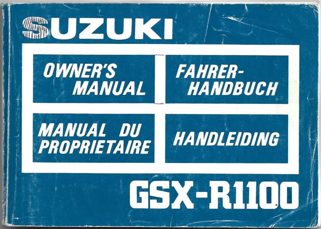 Suzuki GSX R1100 handleiding (3867z) motor, Motoren, Ophalen of Verzenden, Suzuki