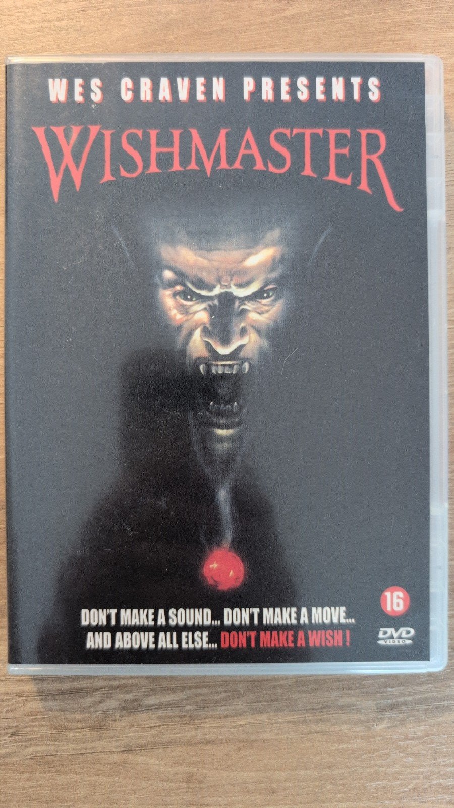Wishmaster DVD - Wes Craven Presents Horrorfilm, Engels, Vanaf 16 jaar, Nederlands, Ophalen of Verzenden