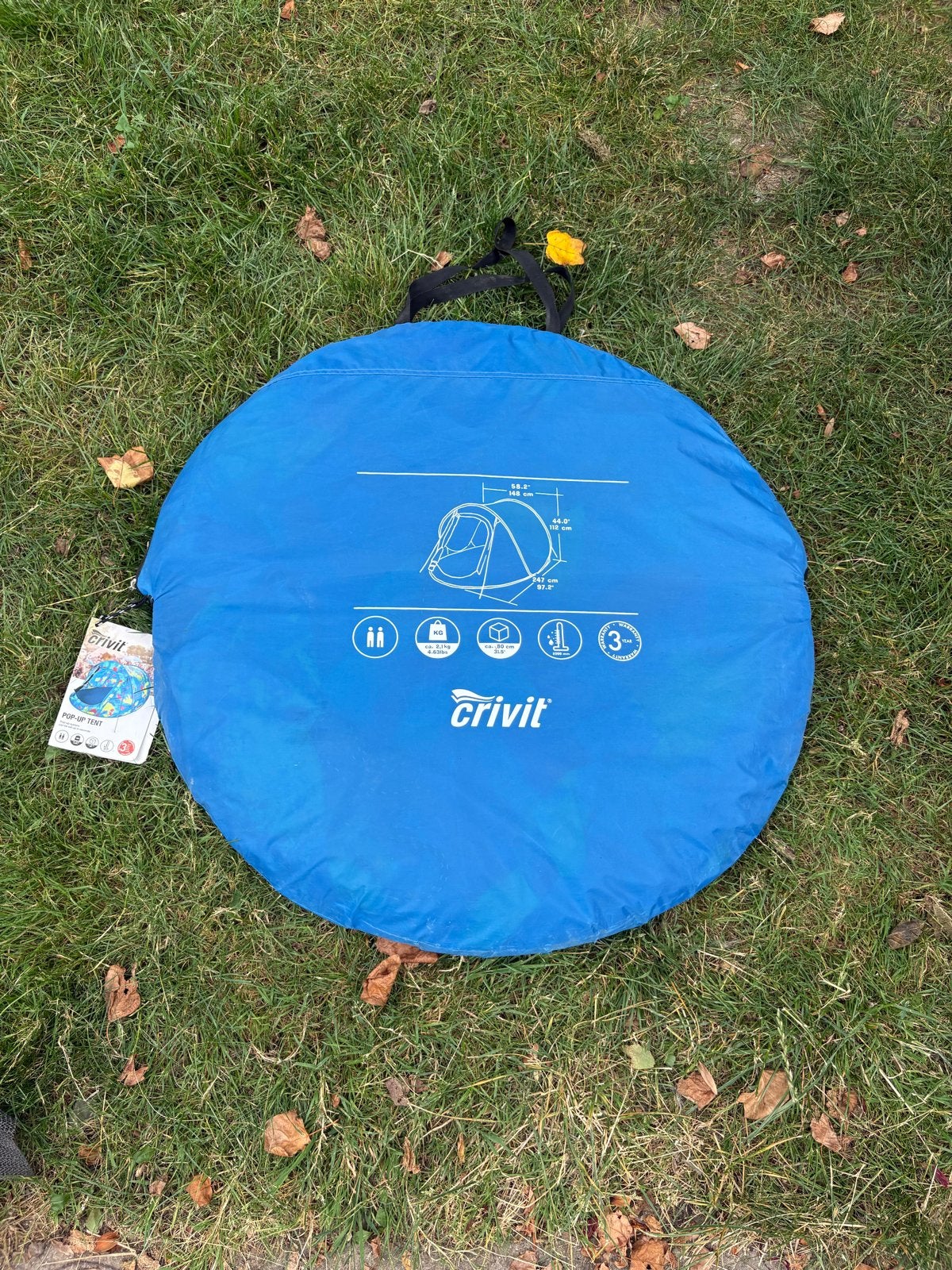 Crivit Pop-Up Tent - Snel op te zetten!, Ophalen, Zo goed als nieuw, Tot en met 2