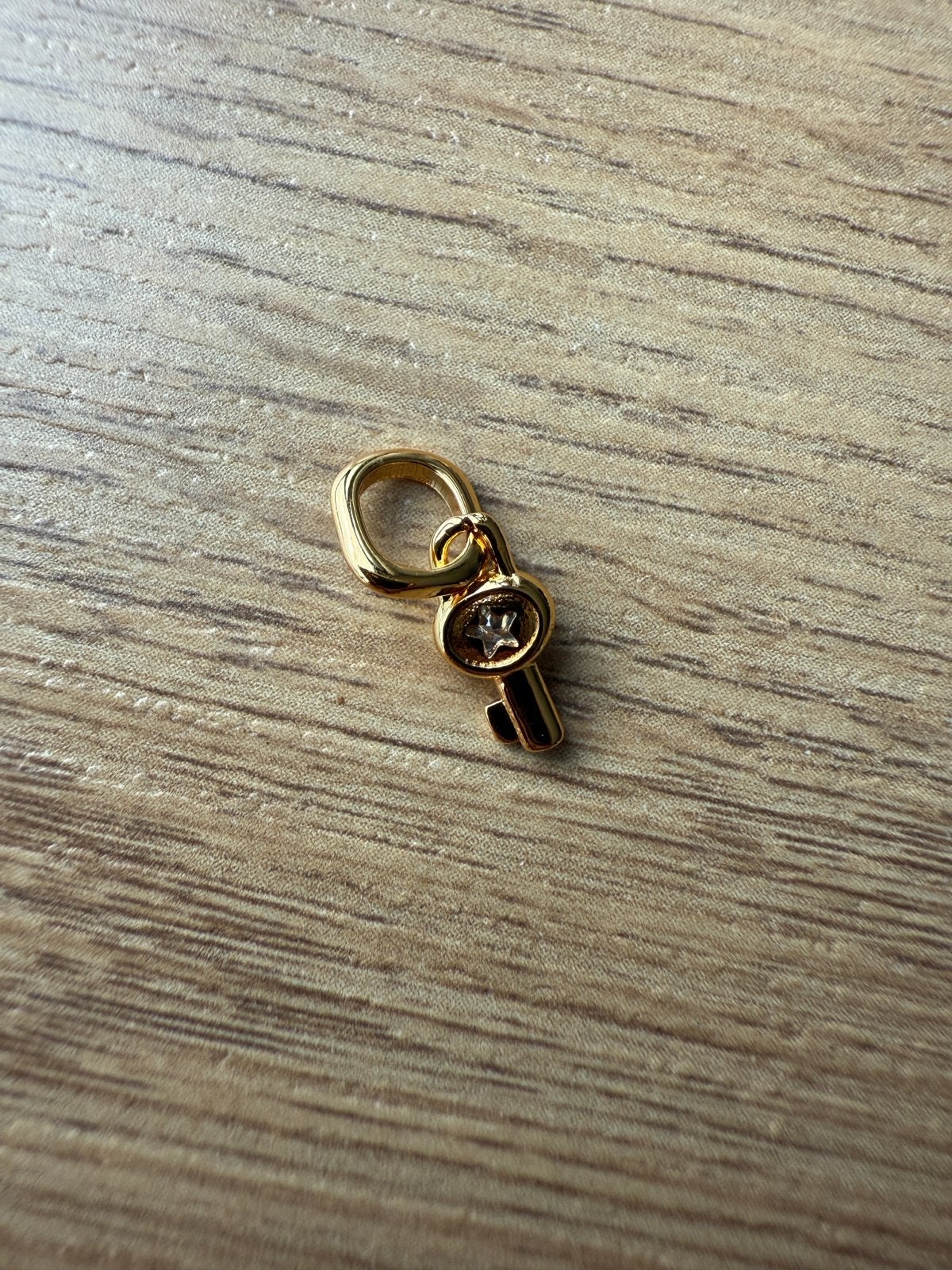 Kleine gouden sleutel bedel voor Pandora armbanden, Overige materialen, Pandora, Nieuw, Ophalen of Verzenden