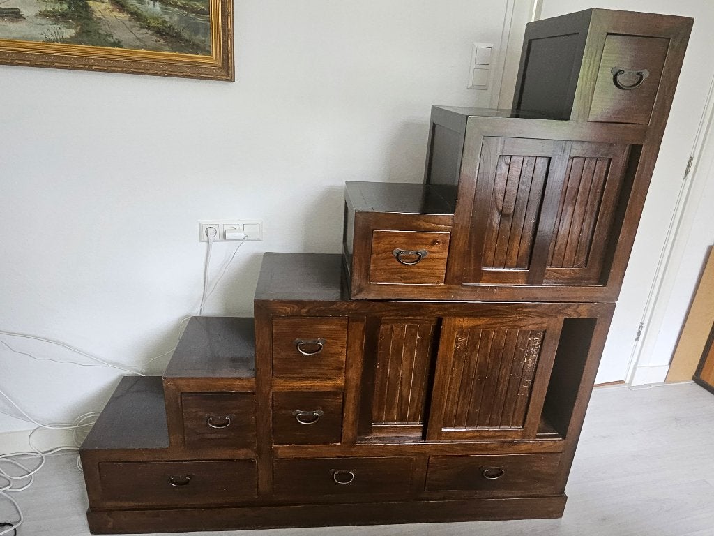 Chinese trapkast ladekast roomdivider, Huis en Inrichting, Kasten | Overige, Gebruikt, Ophalen