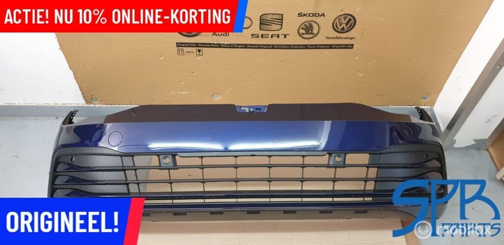 GOLF 8 VIII Voorbumper LC5B 5H0807221H BUMPER ATLANTIC BLUE, Nieuw, Ophalen of Verzenden, Bumper, Volkswagen