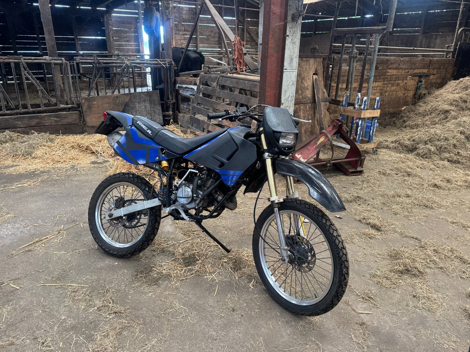 Rieju RR schakelbrommer met Kawasaki KX 80 blok, Fietsen en Brommers, Brommers | Overige merken, Ophalen, Gebruikt, Maximaal 45 km/u